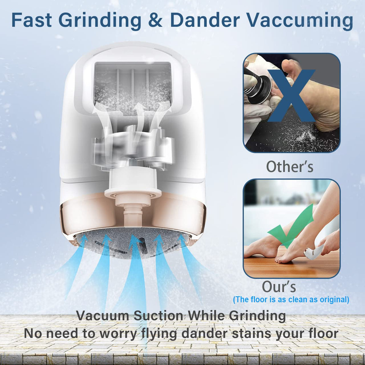 Hoxida Electric Callus Remover in use on feet