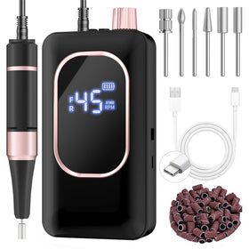 Hoxida Electric Nail Drill black model front view