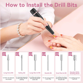 Hoxida Electric Nail Drill showing adjustable speed settings