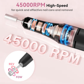 Hoxida Electric Nail Drill with charging cable and drill bits