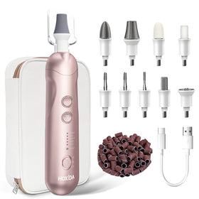 Hoxida Nail Drill Grinder front view with charging cable
