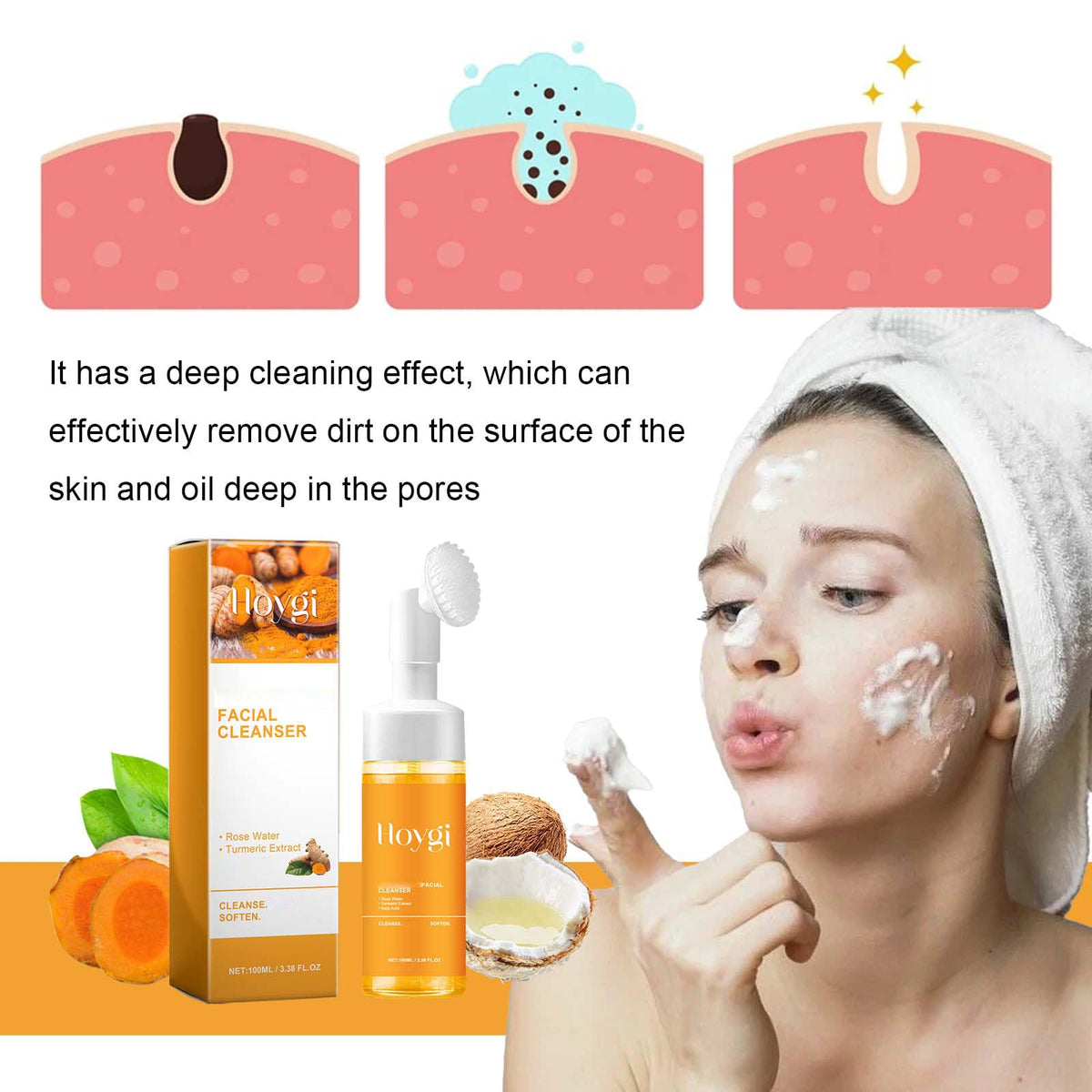 HOYGI Turmeric Face Wash ingredients list
