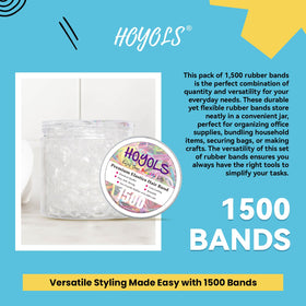 HOYOLS clear hair ties used in a stylish ponytail