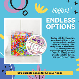 HOYOLS elastic hair bands in a ponytail hairstyle