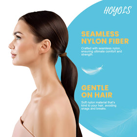 HOYOLS hair ties in use securing a ponytail