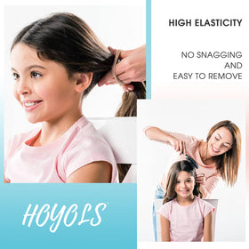 HOYOLS hair ties wrapped around a ponytail