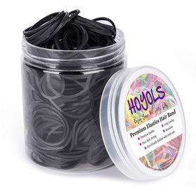 HOYOLS large black rubber bands front view, 1 1/4 inches diameter