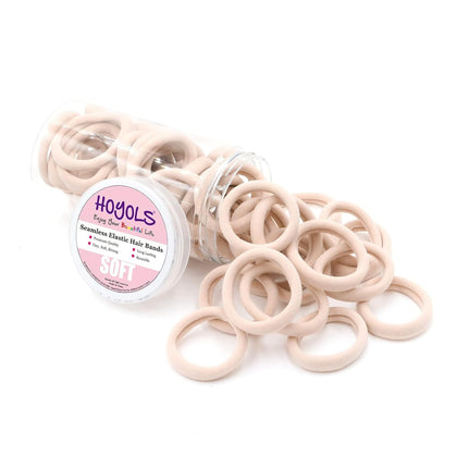 HOYOLS Light Blonde Hair Ties 100 pcs in clear container