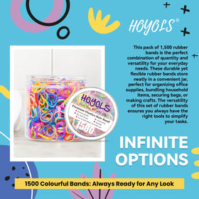 HOYOLS Mini Rubber Bands on a ponytail hairstyle