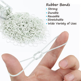 HOYOLS rubber bands holding a messy bun hairstyle