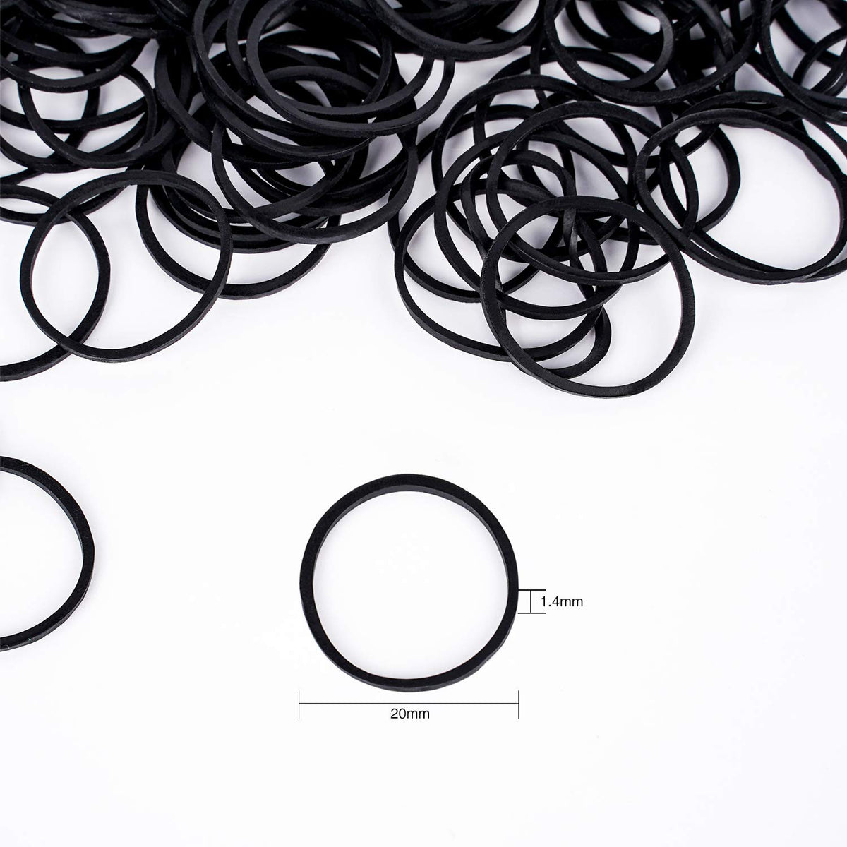 HOYOLS rubber bands in use on a ponytail