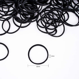 HOYOLS rubber bands in use on a ponytail
