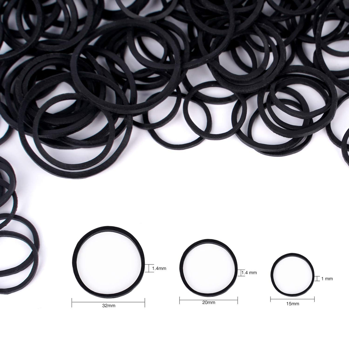 HOYOLS rubber bands used in a messy bun hairstyle