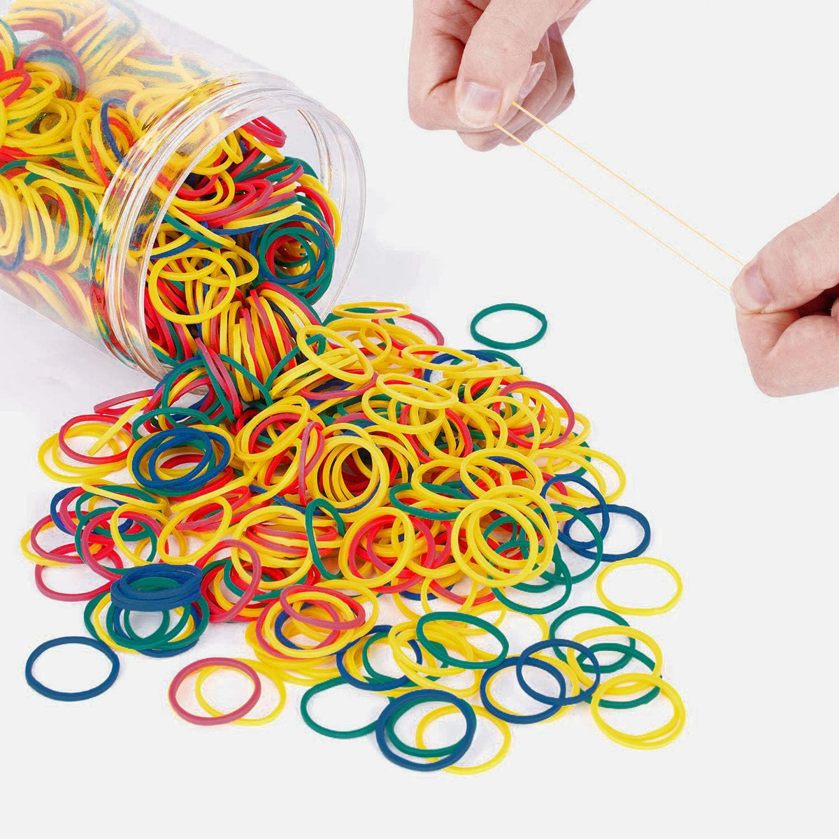HOYOLS Small Rubber Bands 1/2 inch diameter close-up