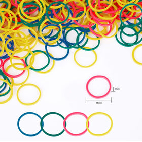 HOYOLS Small Rubber Bands in use for a ponytail