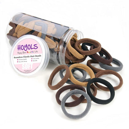 HOYOLS Soft Hair Ties 100 pcs colourful assortment