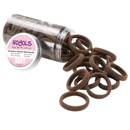 HOYOLS Soft Hair Ties 100 pcs in clear container