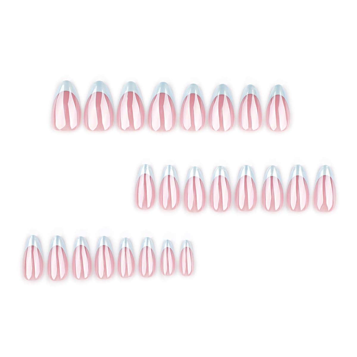 HPYFOI Blue French Tip Press on Nails packaging