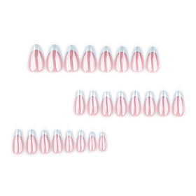 HPYFOI Blue French Tip Press on Nails packaging