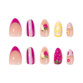 HPYFOI Press On Nails displayed with jelly adhesive tabs