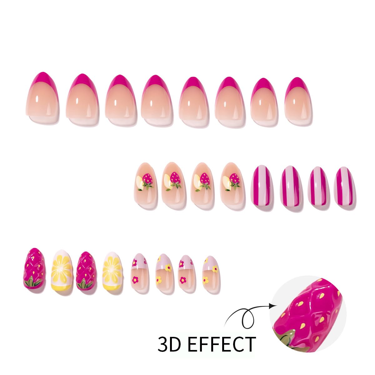 HPYFOI Press On Nails with included nail kit accessories