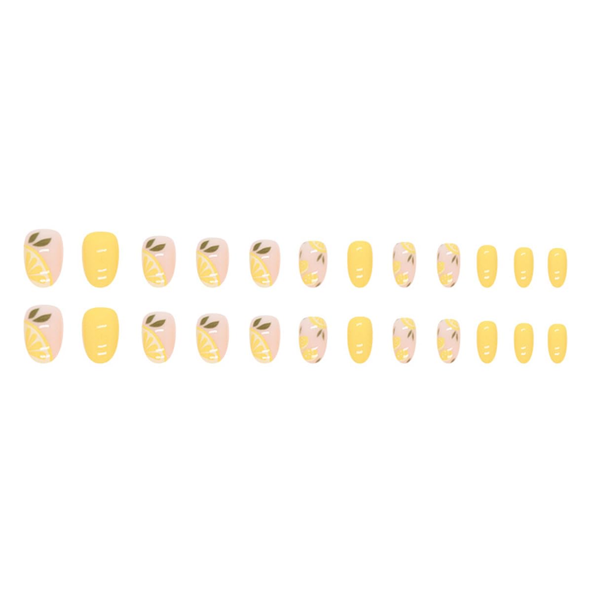 HPYFOI Summer Lemon Press on Nails package showing contents
