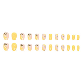 HPYFOI Summer Lemon Press on Nails package showing contents