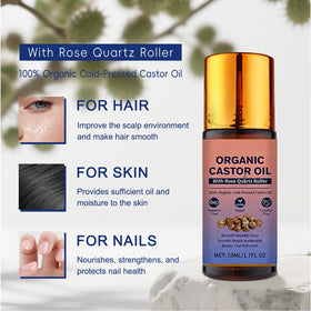 HTBGAA Organic Castor Oil Roll On, close-up of roller ball