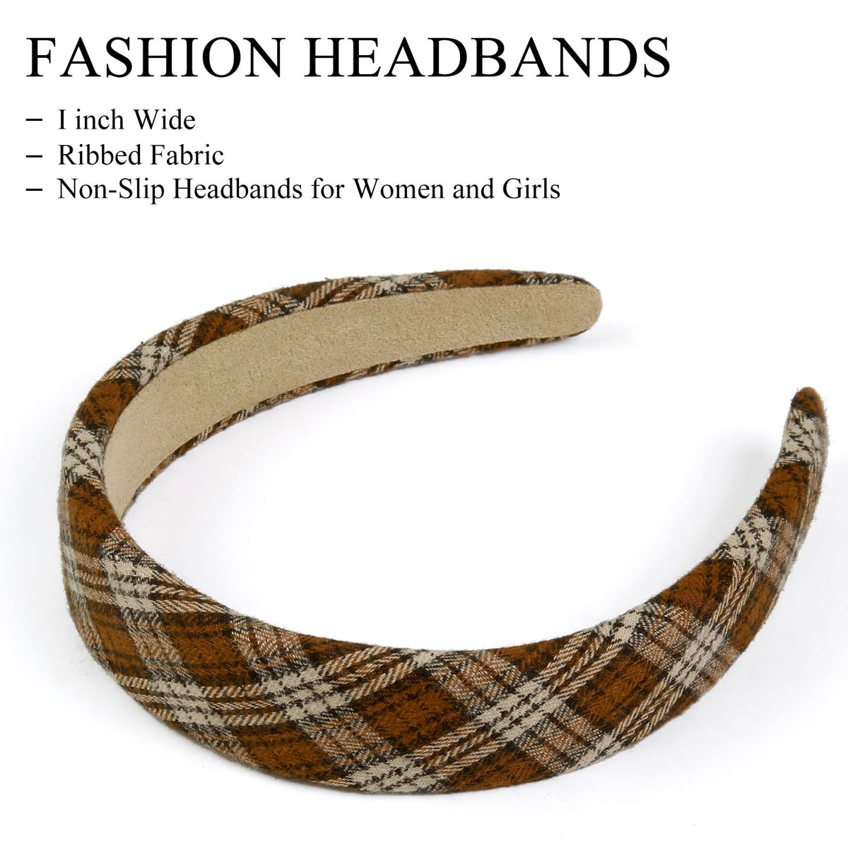 Huachi plaid headband displayed on a white background
