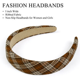 Huachi plaid headband displayed on a white background
