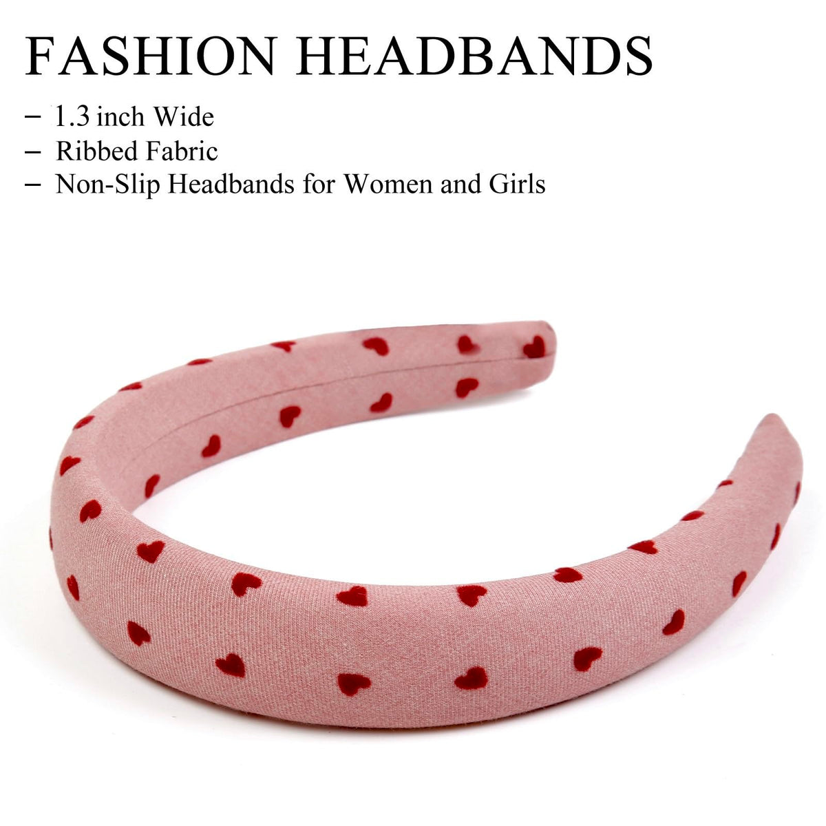 Huachi Valentine's Day headband in light grey colour on a model