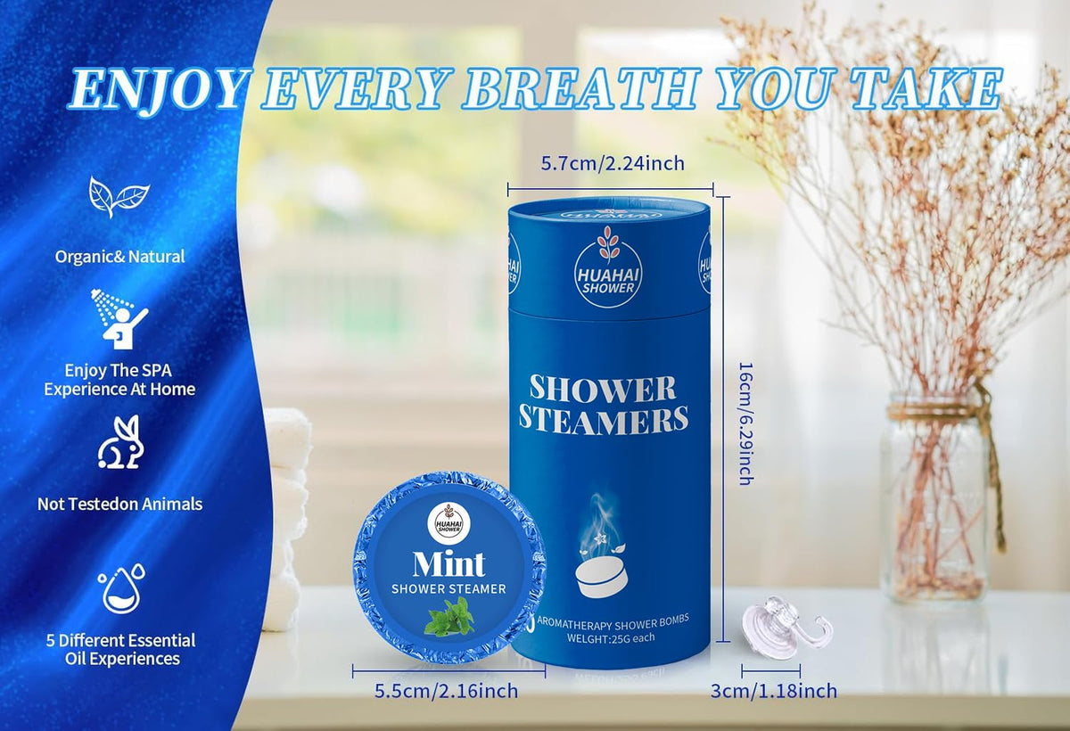 HUAHAI SHOWER Aromatherapy Steamers Grapefruit tablet close-up