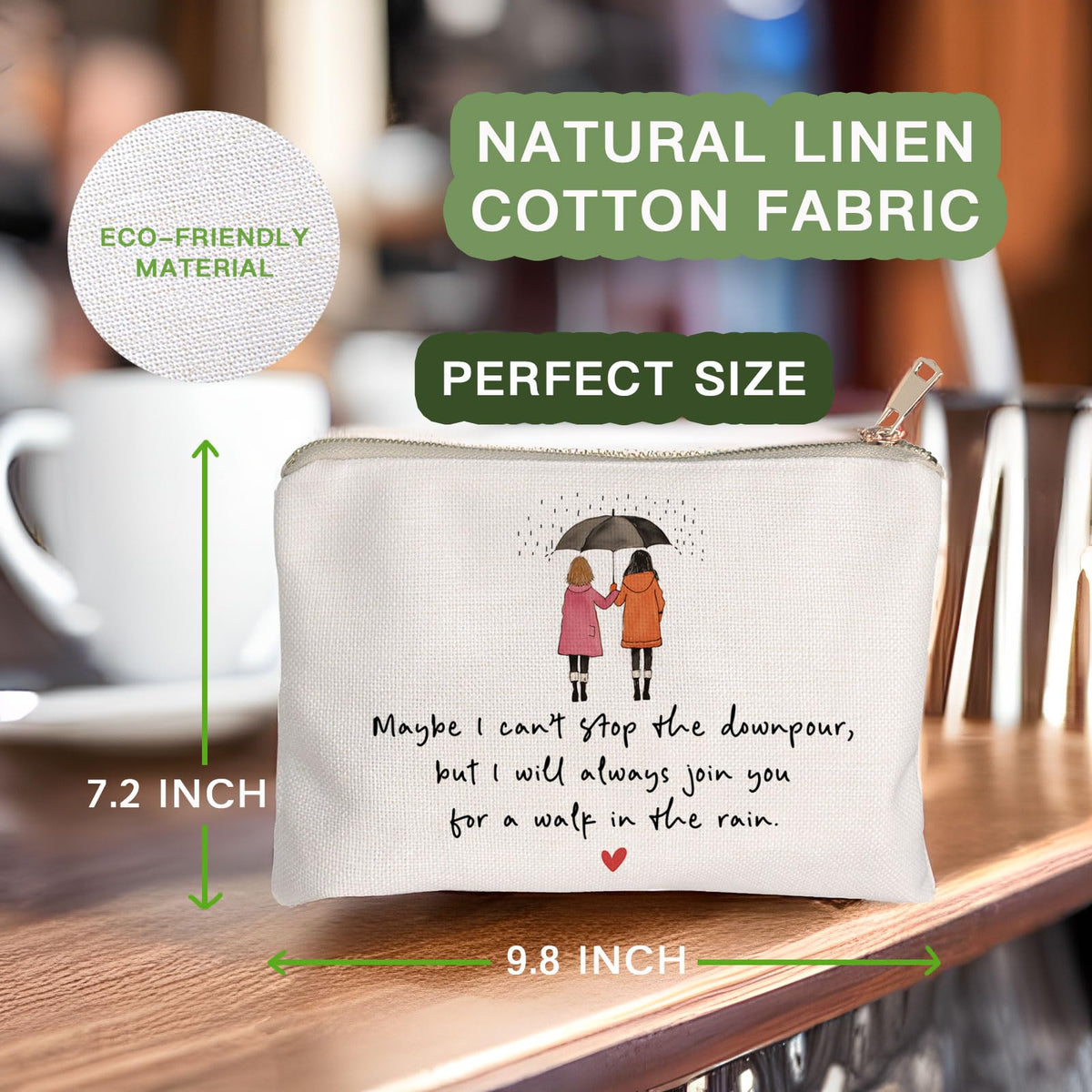 HubbgDesign cosmetic bag lifestyle scene with travel essentials