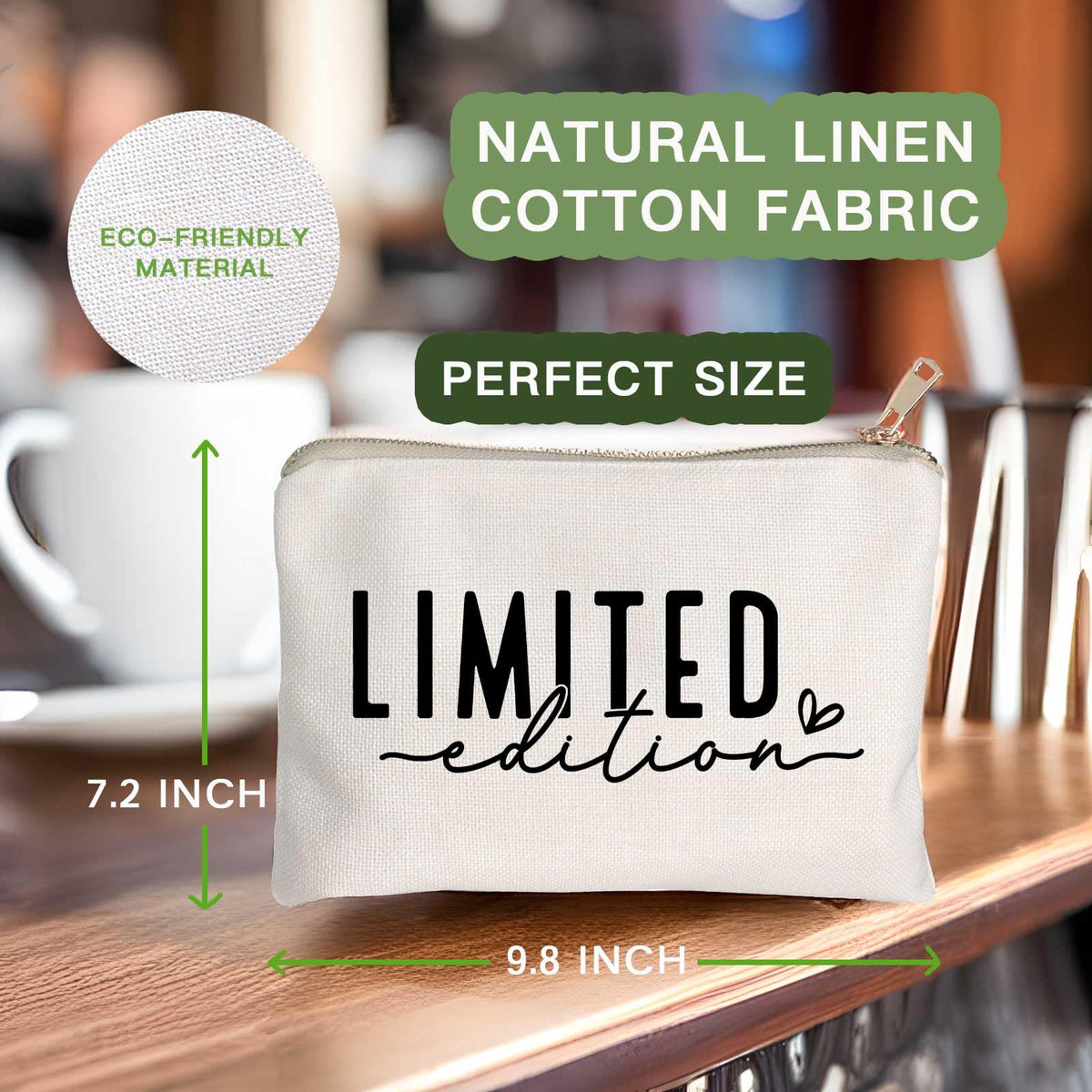 HubbgDesign Limited Edition Makeup Bag in lifestyle setting