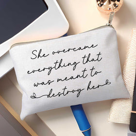 HubbgDesign Women Empowerment Cosmetic Bag with travel essentials