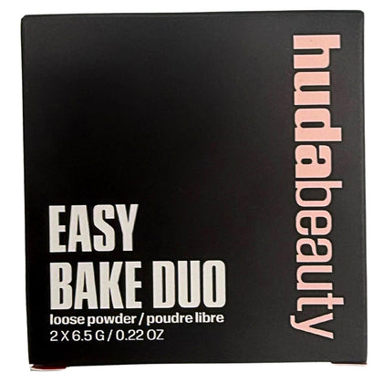 Huda Easy Bake Loose Powder Duo Cherry Peach front view