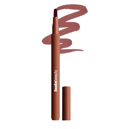 Huda Lip Contour Stain Lip Tint Warm Brown front view