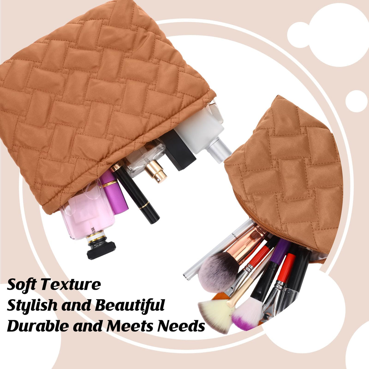 Huhumy Makeup Bag Set lifestyle scene on a vanity
