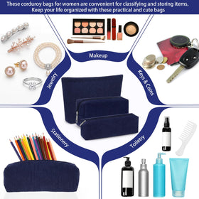Huhumy makeup bag set showing zipper design