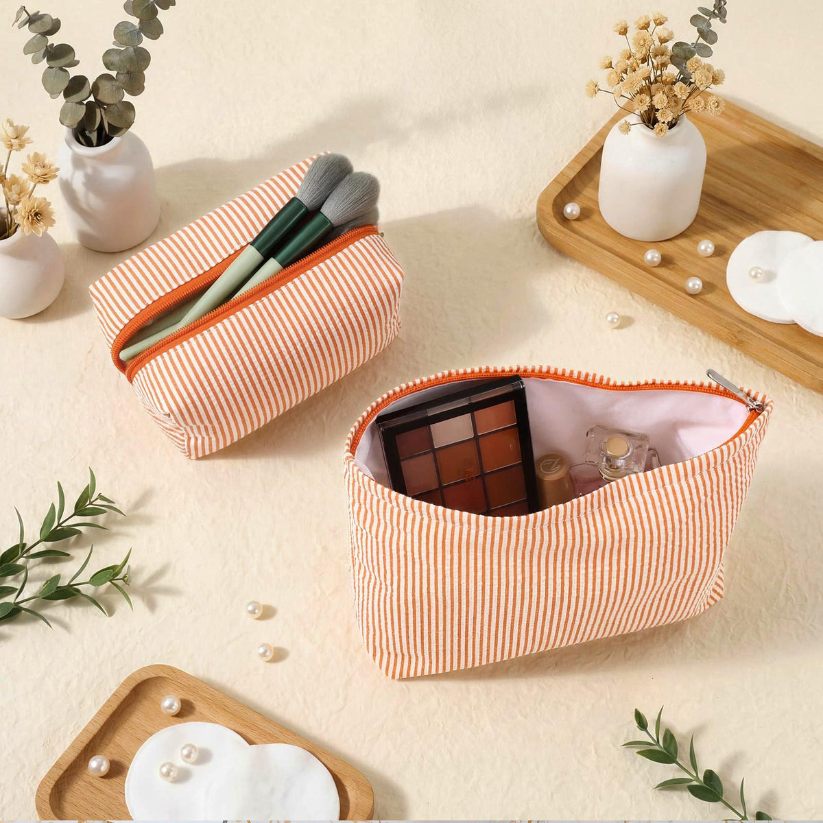 Huhumy makeup pouch set showing both sizes