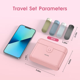 HUITAI Travel Bottles set top view showing four individual compartments