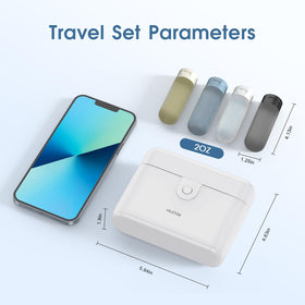 HUITAI travel bottles TSA 4x2oz set with secure sealing caps