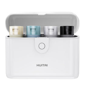 HUITAI travel bottles TSA 4x2oz set with white case front view