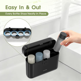 HUITAI travel case with flip-top lid and push-button lock
