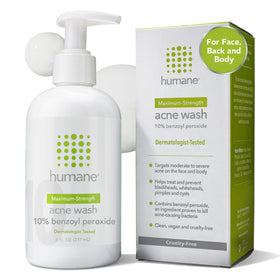 humane Maximum-Strength Acne Body Wash 10% Benzoyl Peroxide front view