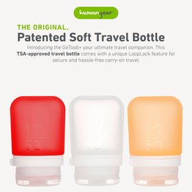 humangear GoToob+ bottle with LoopLock cap close-up