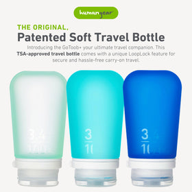 humangear GoToob+ bottle with LoopLock cap for secure travel