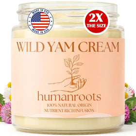 humanroots Wild Yam Cream 4 oz jar front view