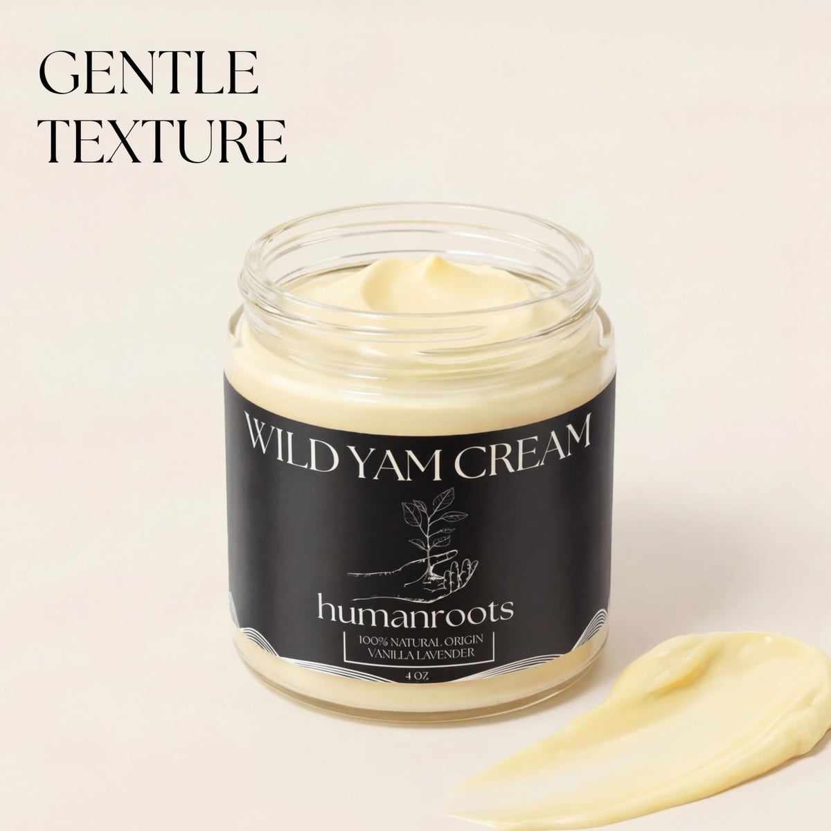 humanroots Wild Yam Cream 4 oz Vanilla Lavender ingredients list
