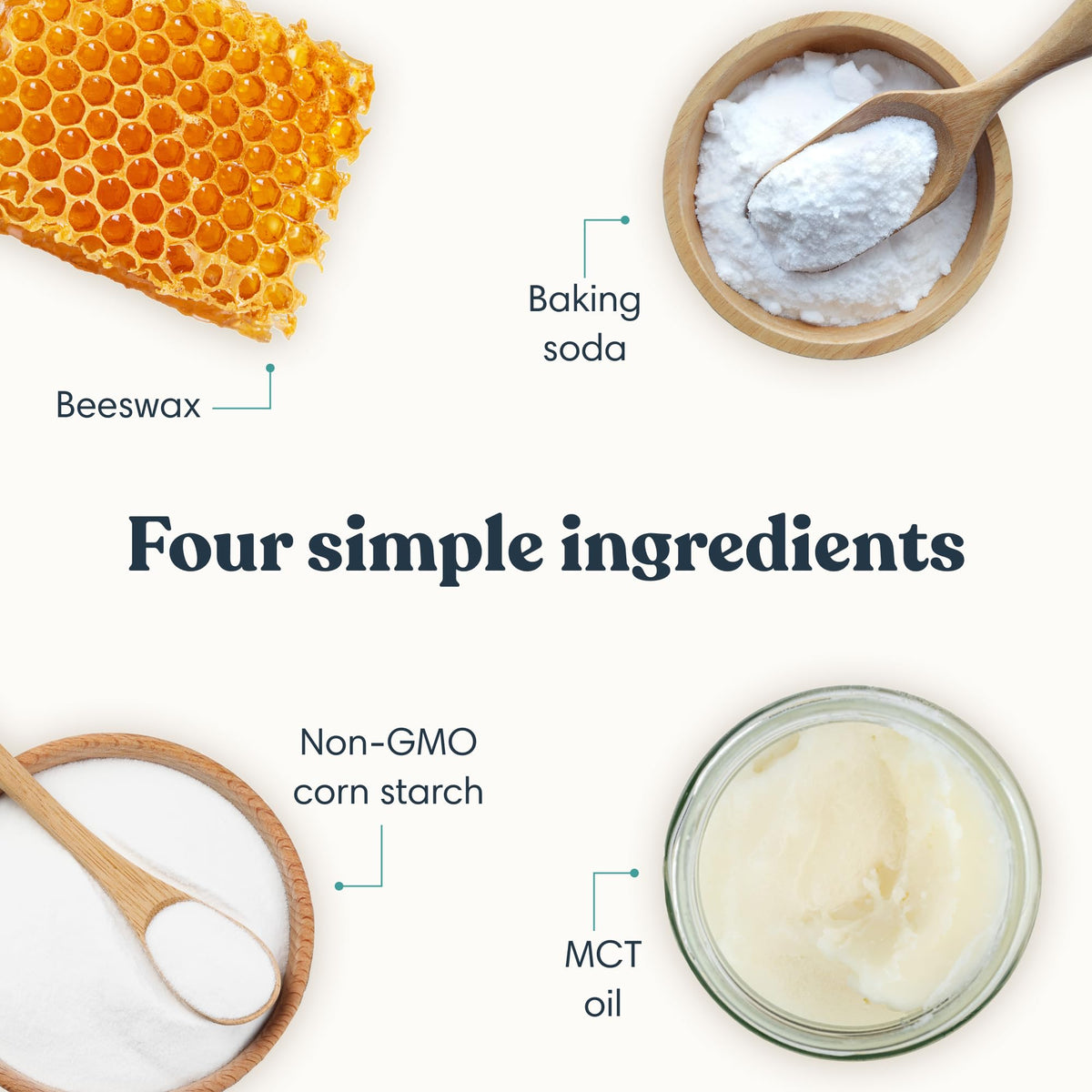 HUMBLE Deodorant ingredients list including MCT oil and beeswax